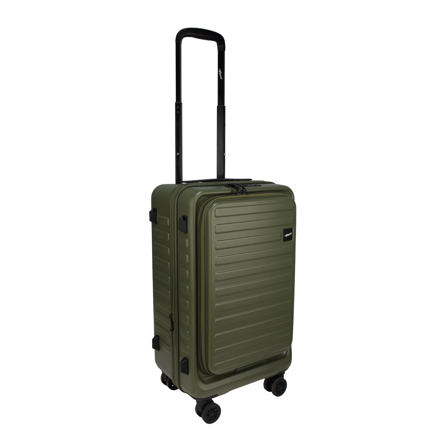 Windsor Army Green 56 cms Small Front Opening Trunk-Style Cabin Strolley with Laptop Sleeve & Expander