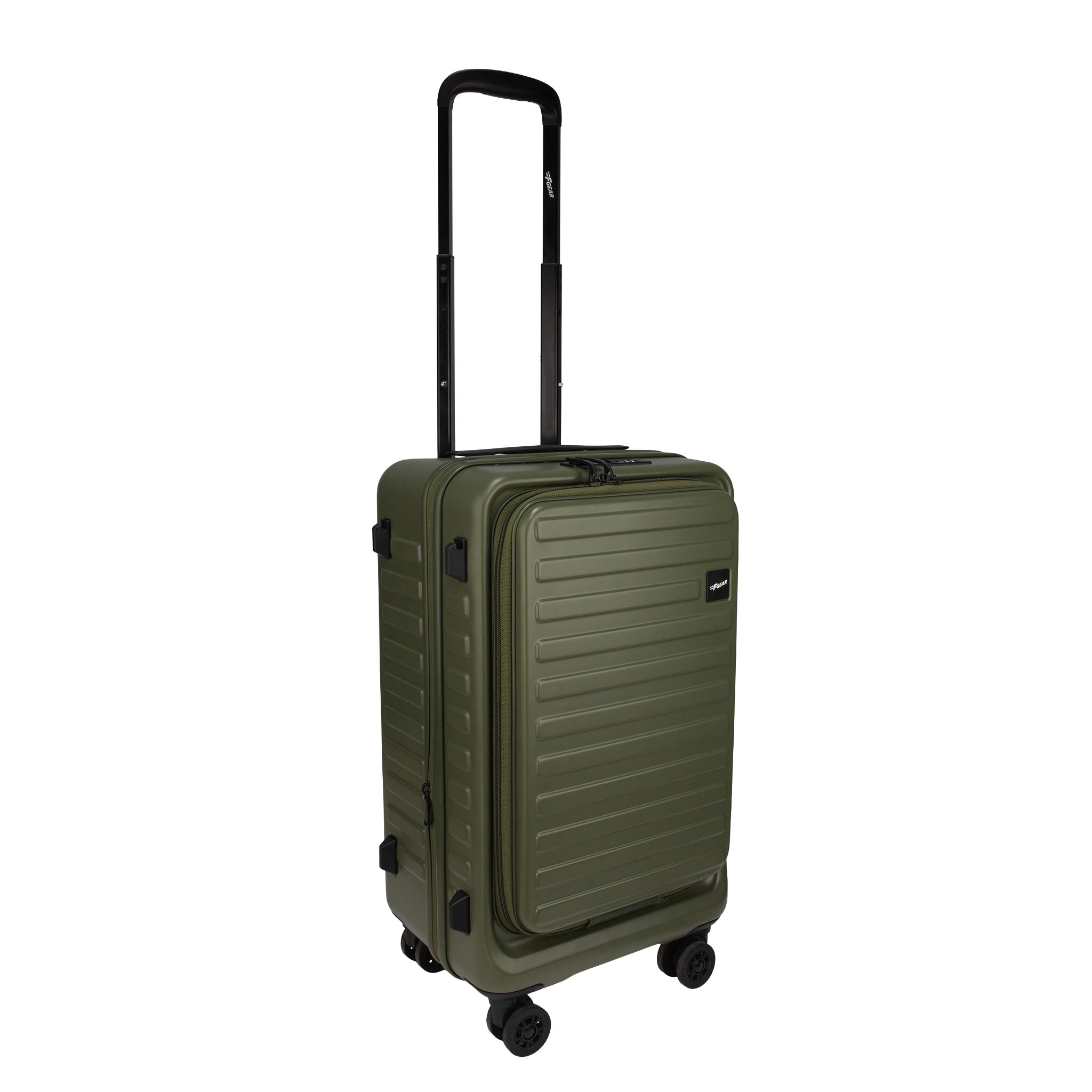 Windsor Army Green 56 cms Small Front Opening Trunk-Style Cabin Strolley with Laptop & Tablet Sleeves & Expander