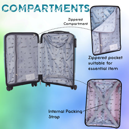 Joy PP008 Blue Suitcase Set of 3