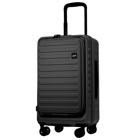 Windsor Steel Grey 56 cms Small Front Opening Trunk-Style Cabin Strolley with Laptop & Tablet Sleeves & Expander