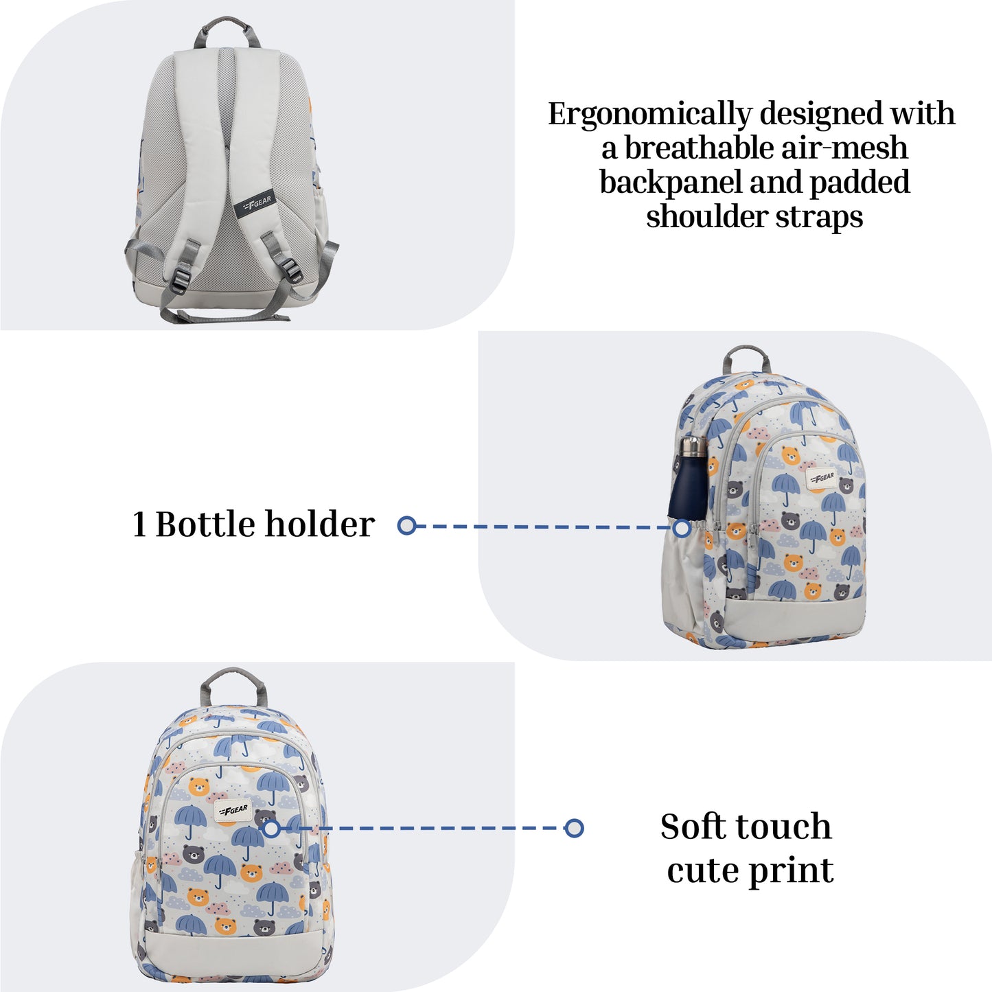 Cosmo Teddy 23L School Backpack