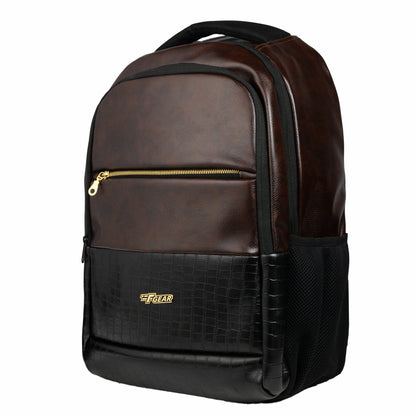 Mastermind 27L Tan Vegan Leather Laptop Backpack