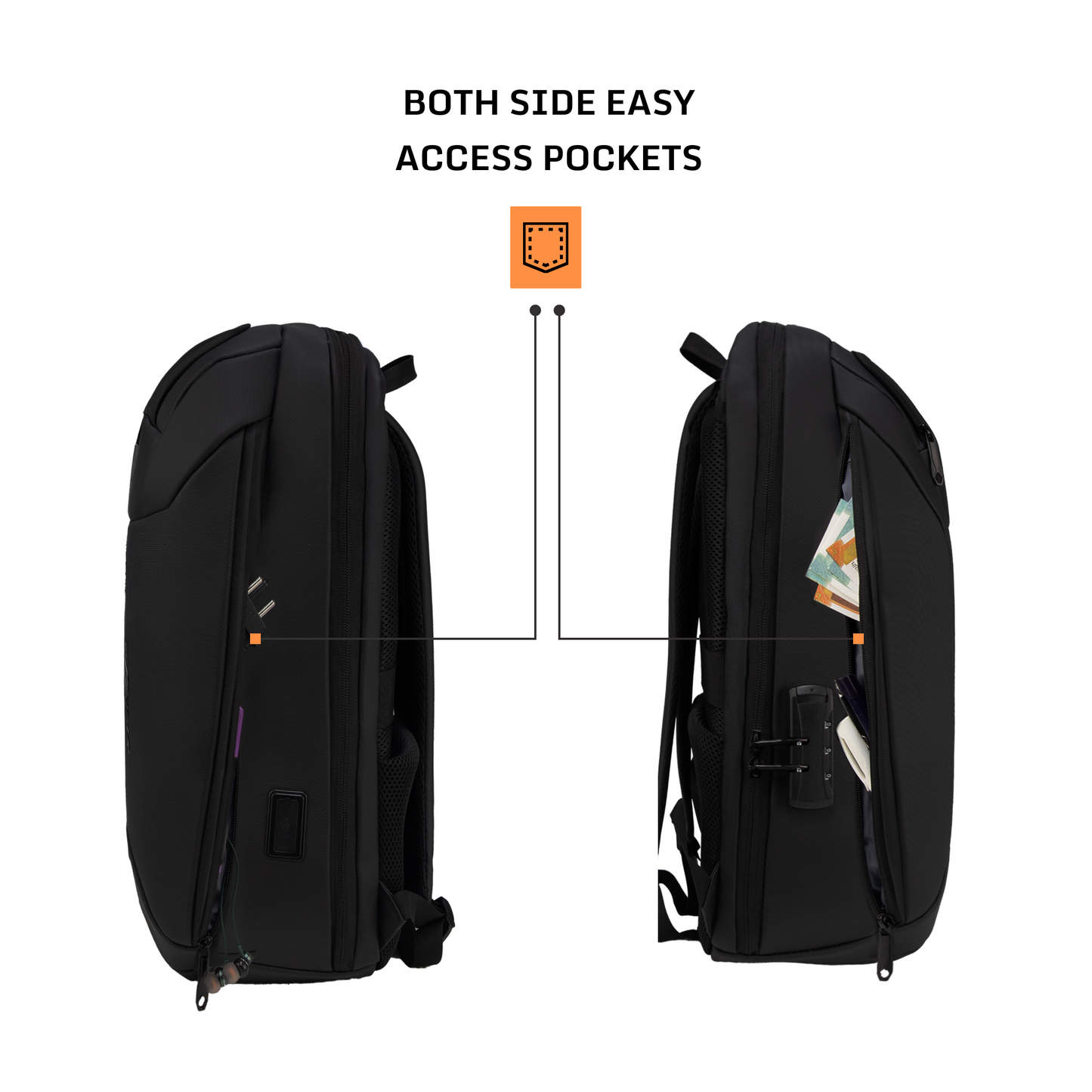 Phantom 26L Black Laptop Backpack