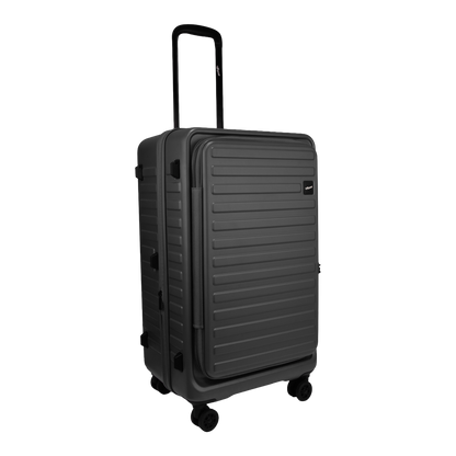 Windsor Steel Grey 56 cms Small Front Opening Trunk-Style Cabin Strolley with Laptop Sleeve & Expander