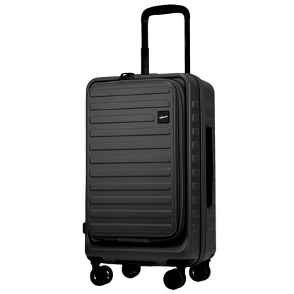 Windsor Steel Grey 56 cms Small Front Opening Trunk-Style Cabin Strolley with Laptop & Tablet Sleeves & Expander