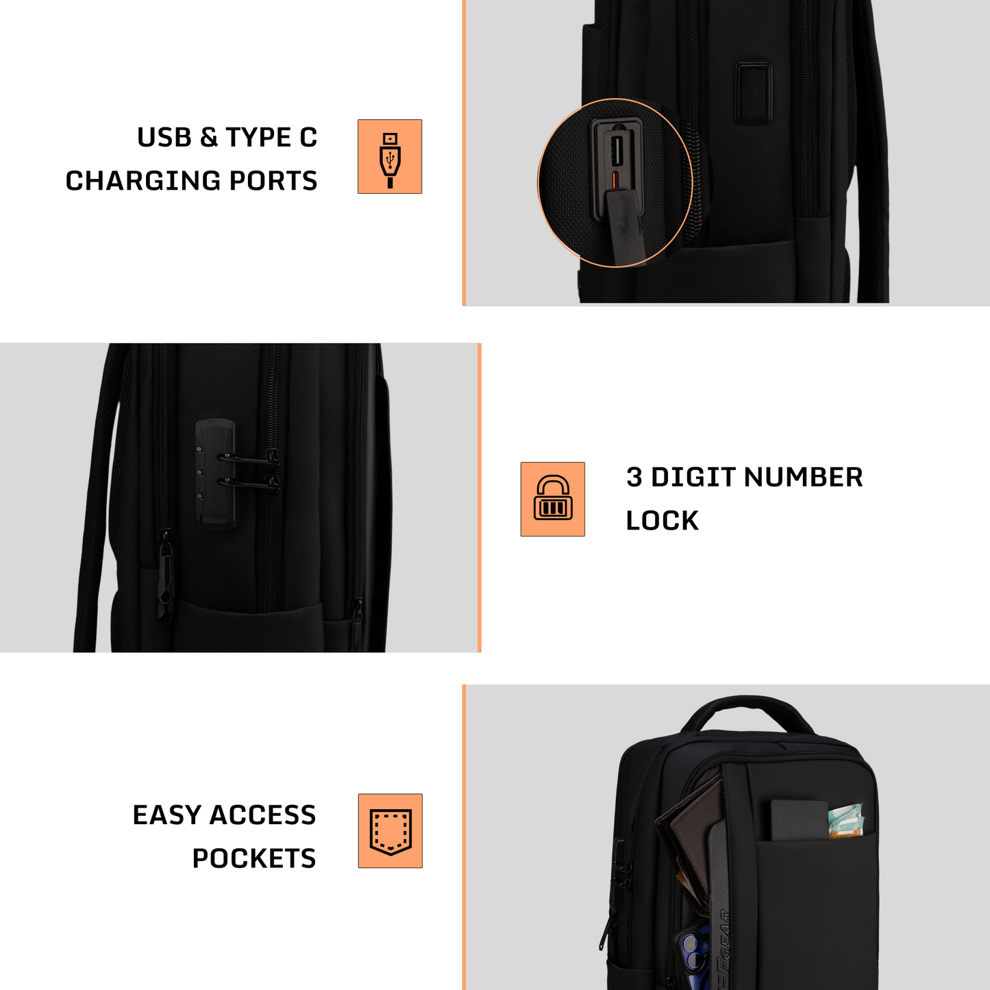 Alpha 25L Black Laptop Backpack