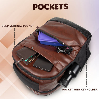 Luxur V2 27L Brown Laptop Backpack