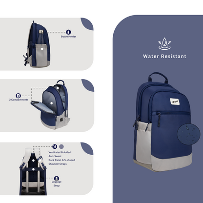 Balanzo 16L Navy Laptop Backpack