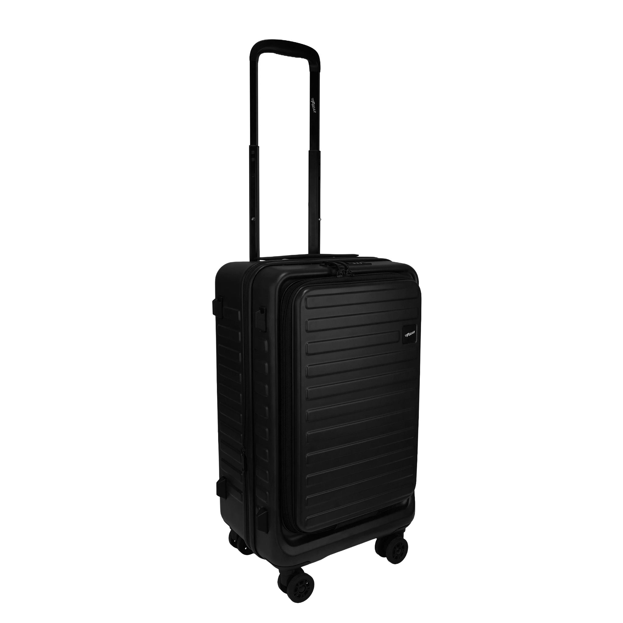 Windsor Black 56 cms Small Front Opening Trunk-Style Cabin Strolley with Laptop & Tablet Sleeves & Expander