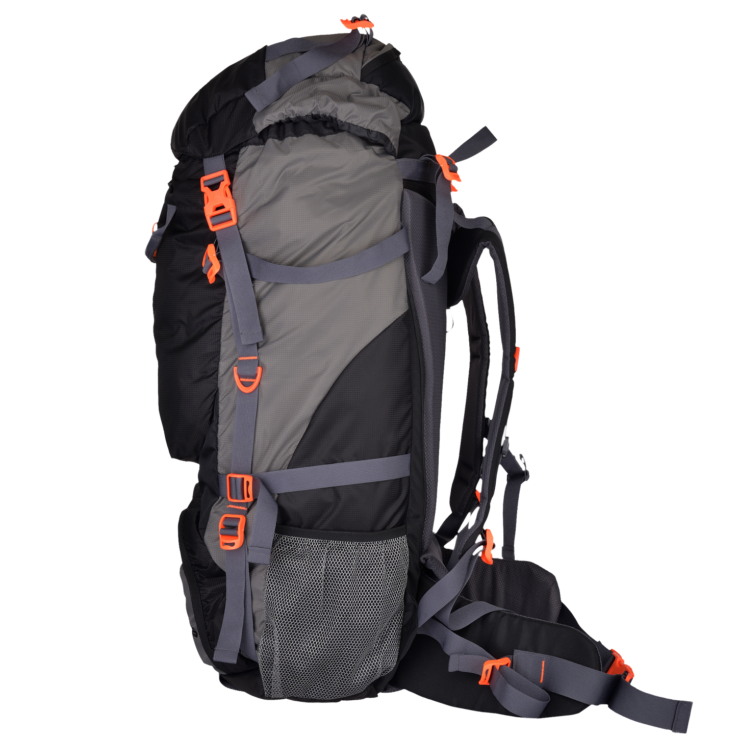 Hunter 75L Black Grey Diamond Rucksack with Raincover