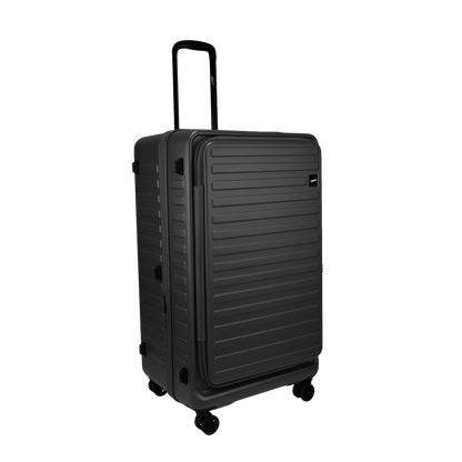 Windsor Steel Grey 76 cms Large Front Opening Trunk-Style Check-in Strolley with Expander