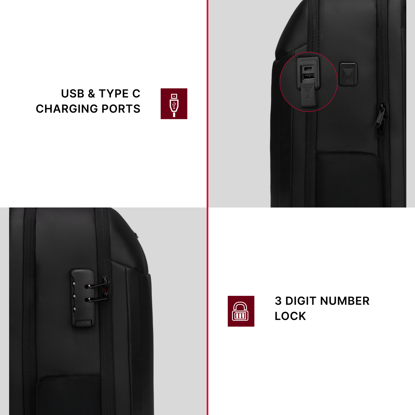 Kaneki 30L Black Laptop Backpack