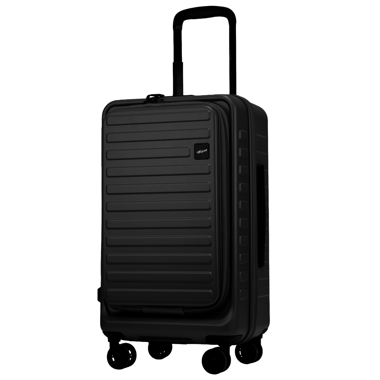 Windsor Black 56 cms Small Front Opening Trunk-Style Cabin Strolley with Laptop & Tablet Sleeves & Expander