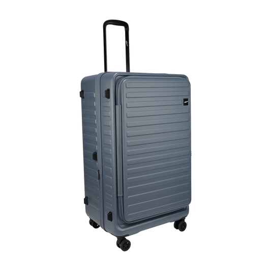 Windsor Stone Blue 76 cms Large Front Opening Trunk-Style Check-in Strolley with Expander