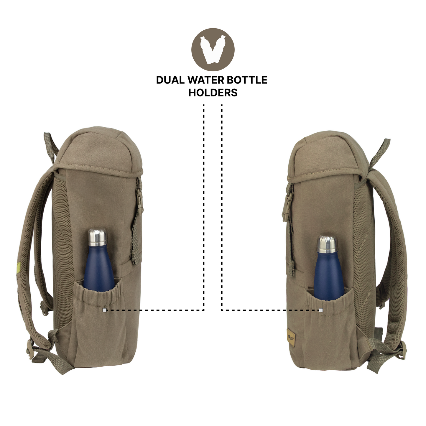 Dune 18L Dune Dark Beige Canvas Laptop Backpack