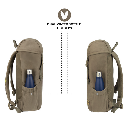 Dune 18L Dune Dark Beige Canvas Laptop Backpack