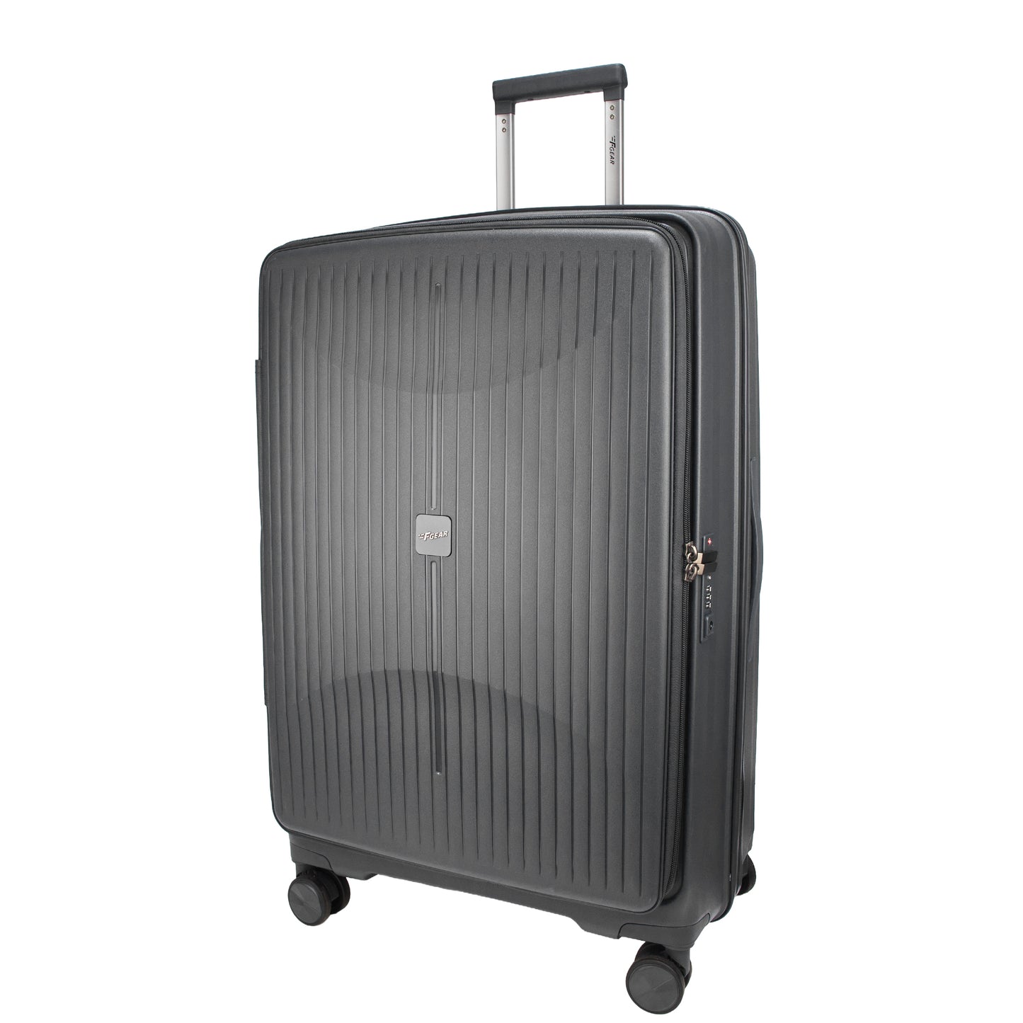 Myton Large Front Opening Dark Grey Check-in Strolley