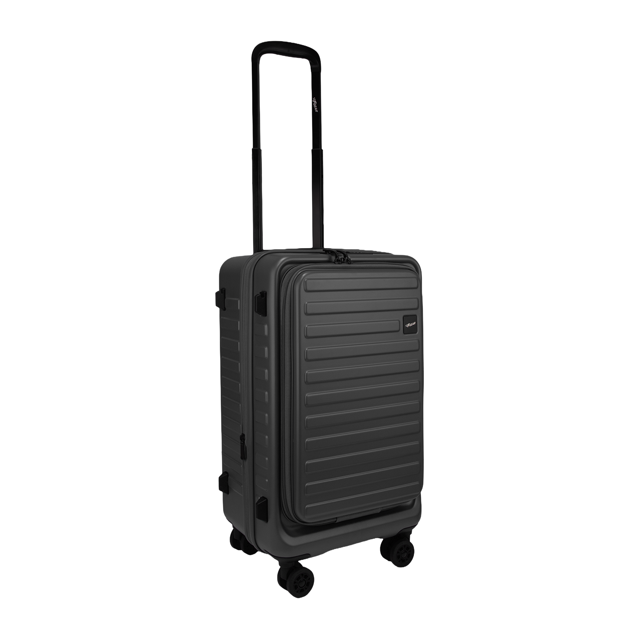 Windsor Steel Grey 56 cms Small Front Opening Trunk-Style Cabin Strolley with Laptop & Tablet Sleeves & Expander