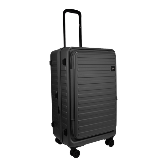 Windsor Steel Grey 68 cms Medium Front Opening Trunk-Style Check-in Strolley with Expander