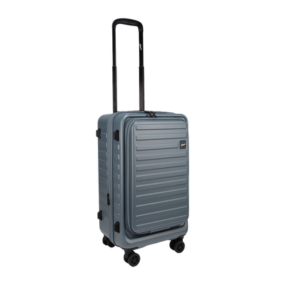 Windsor Stone Blue 56 cms Small Front Opening Trunk-Style Cabin Strolley with Laptop Sleeve & Expander