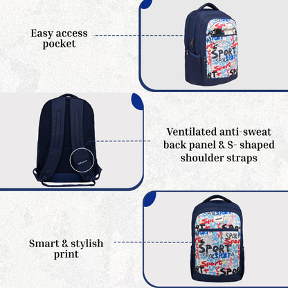 Arashi Navy 35L Backpack