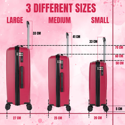 Eagle PP03 Rosebud Suitcase Set of 3