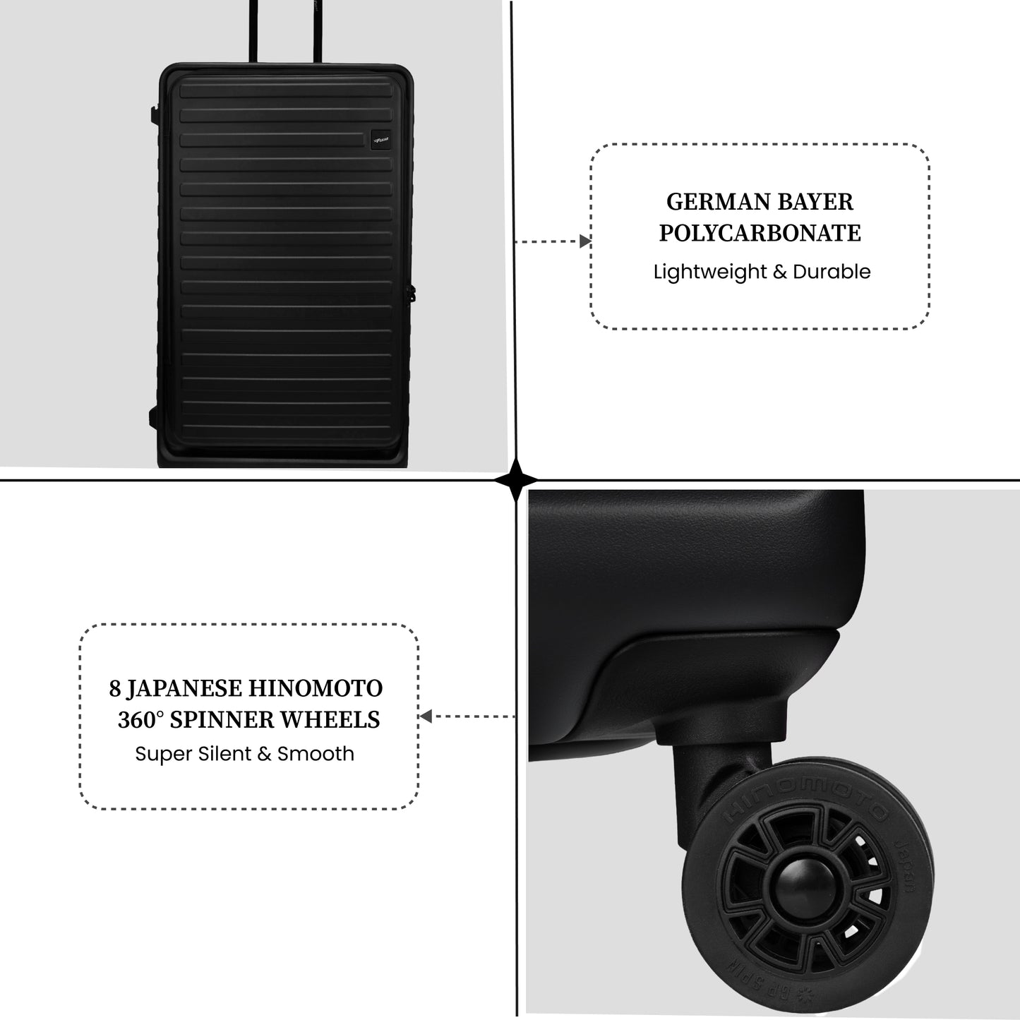 Windsor Black 76 cms Large Front Opening Trunk-Style Check-in Strolley with Expander