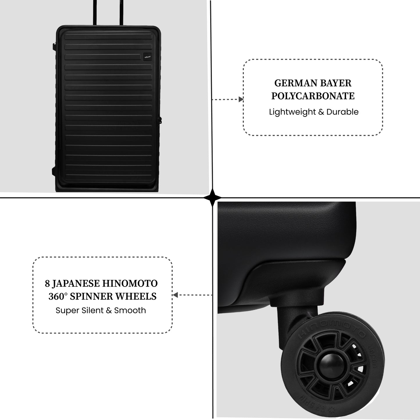 Windsor Black 68 cms Medium Front Opening Trunk-Style Check-in Strolley with Expander