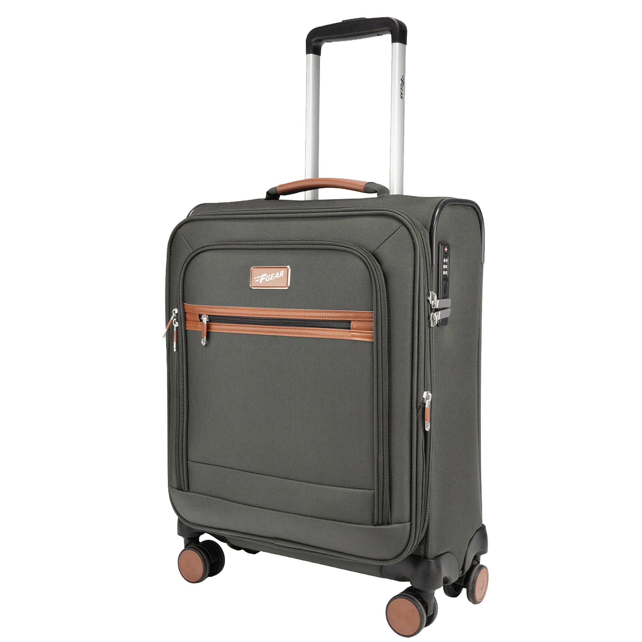 F Gear SoftAir Small Grey Cabin Suitcase