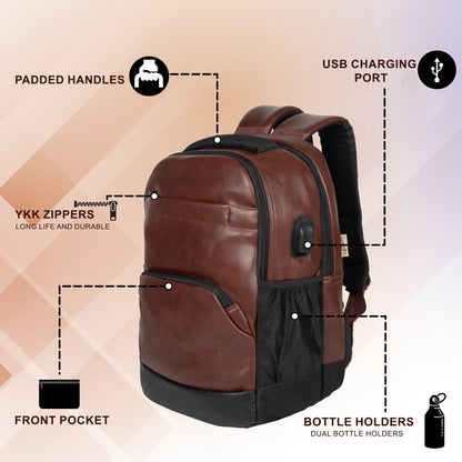 Luxur V2 27L Brown Laptop Backpack