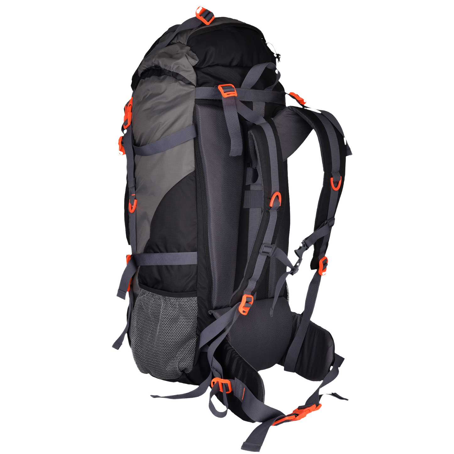 Hunter 75L Black Grey Diamond Rucksack with Raincover