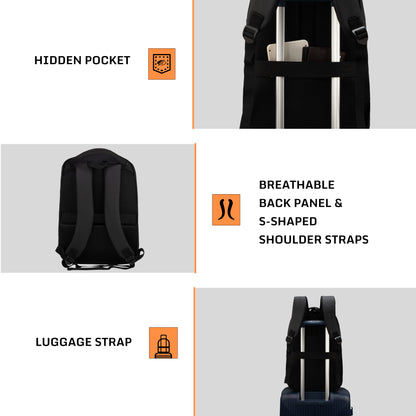 Reign 30L Black Laptop Backpack