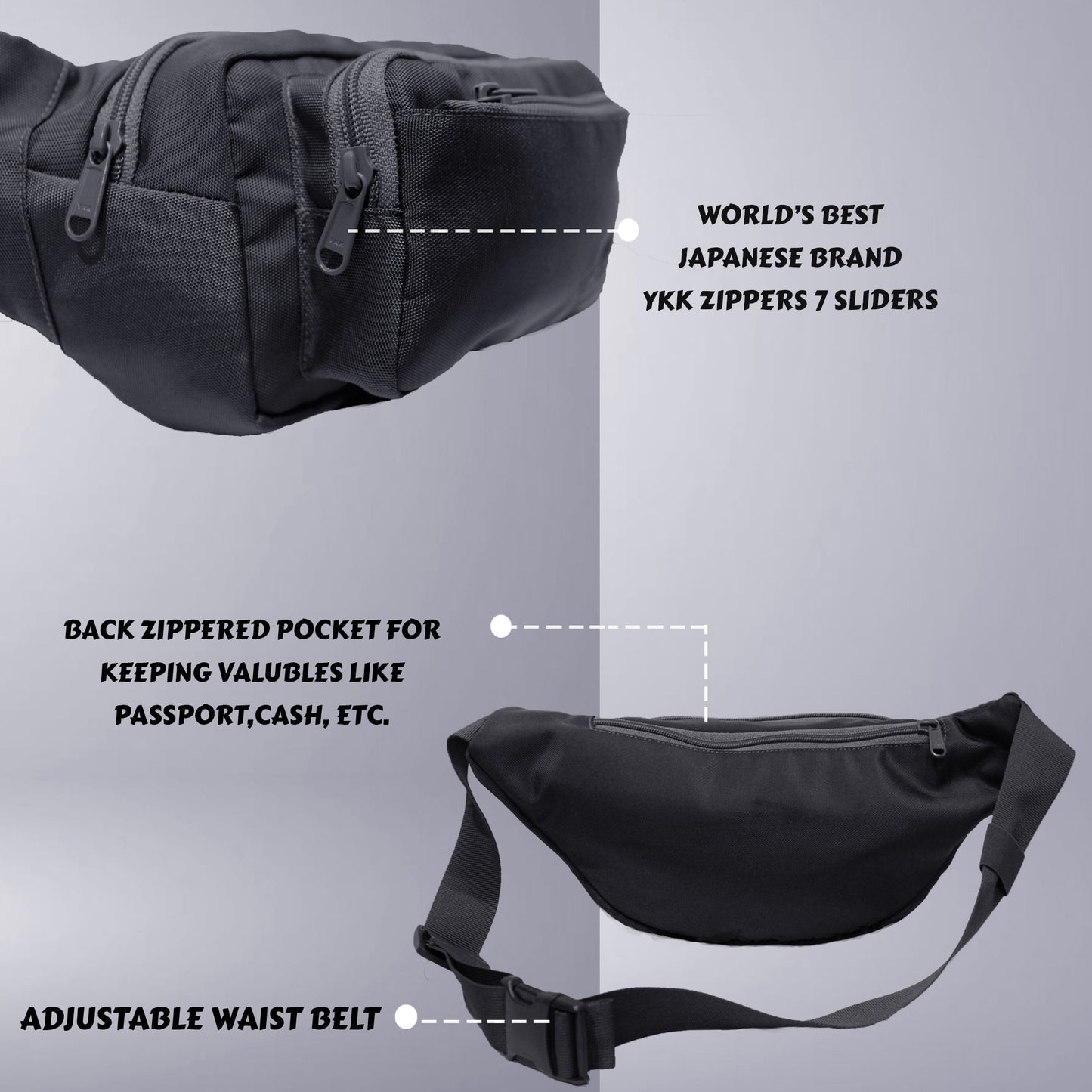 Miles Guc Grey Waist Bag