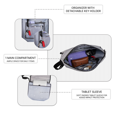 Kyoto Grey Sling Bag