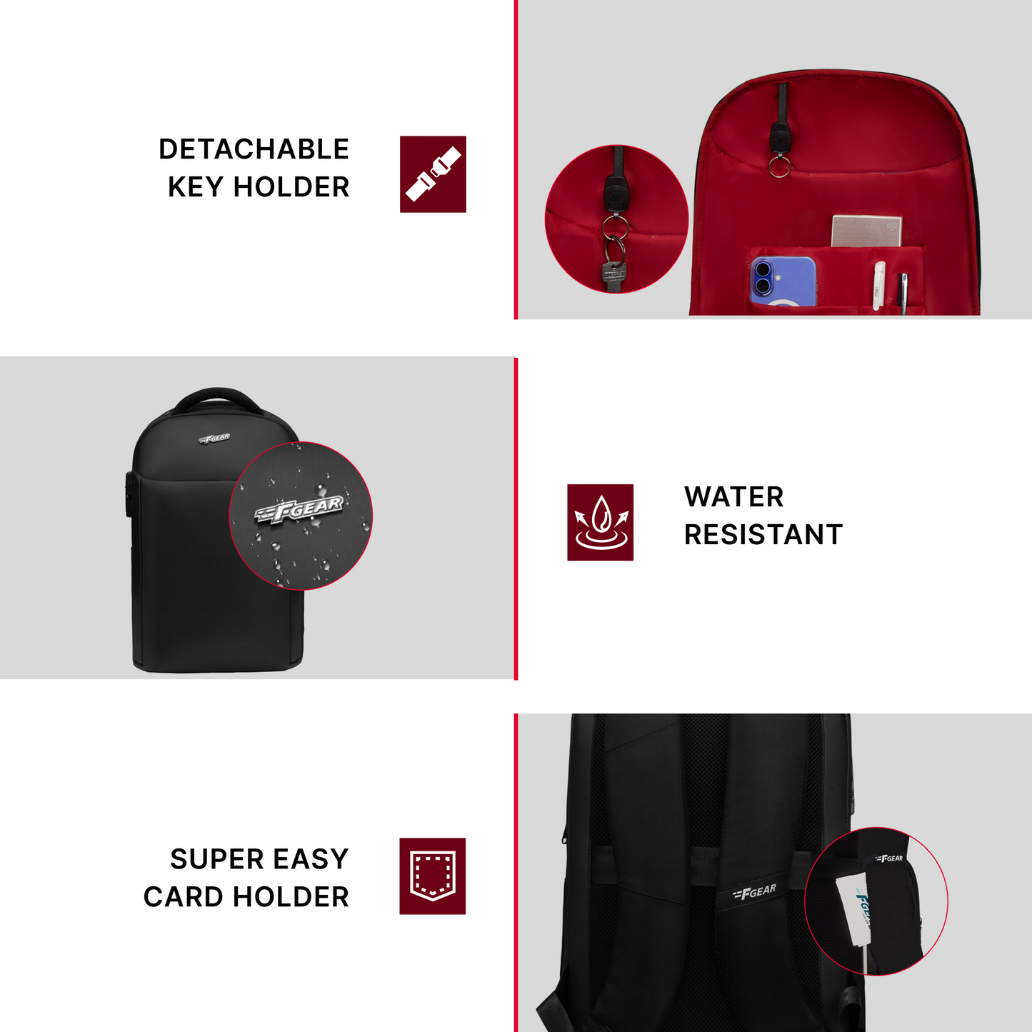 Kaneki 30L Black Laptop Backpack