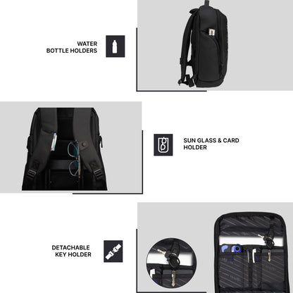 Bellagio 20L Black Laptop Backpack