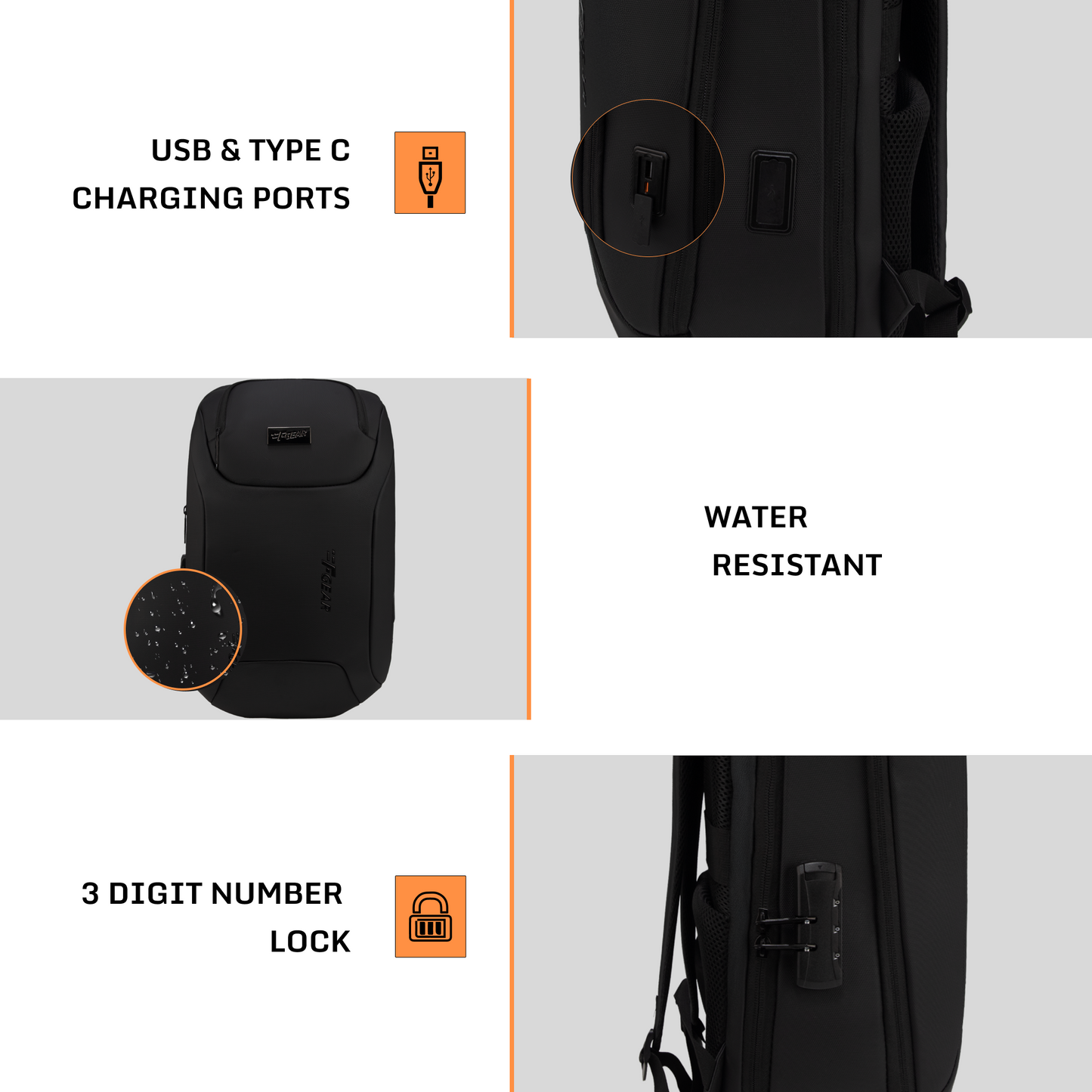 Phantom 26L Black Laptop Backpack