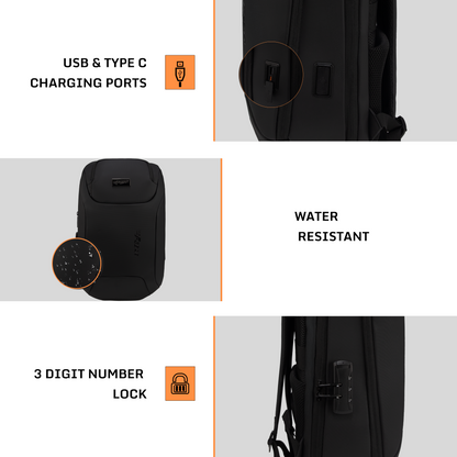 Phantom 26L Black Laptop Backpack