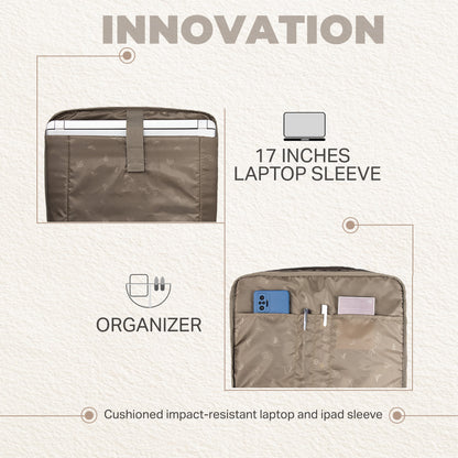 Alta Canvas Dark Beige Laptop Messenger Bag