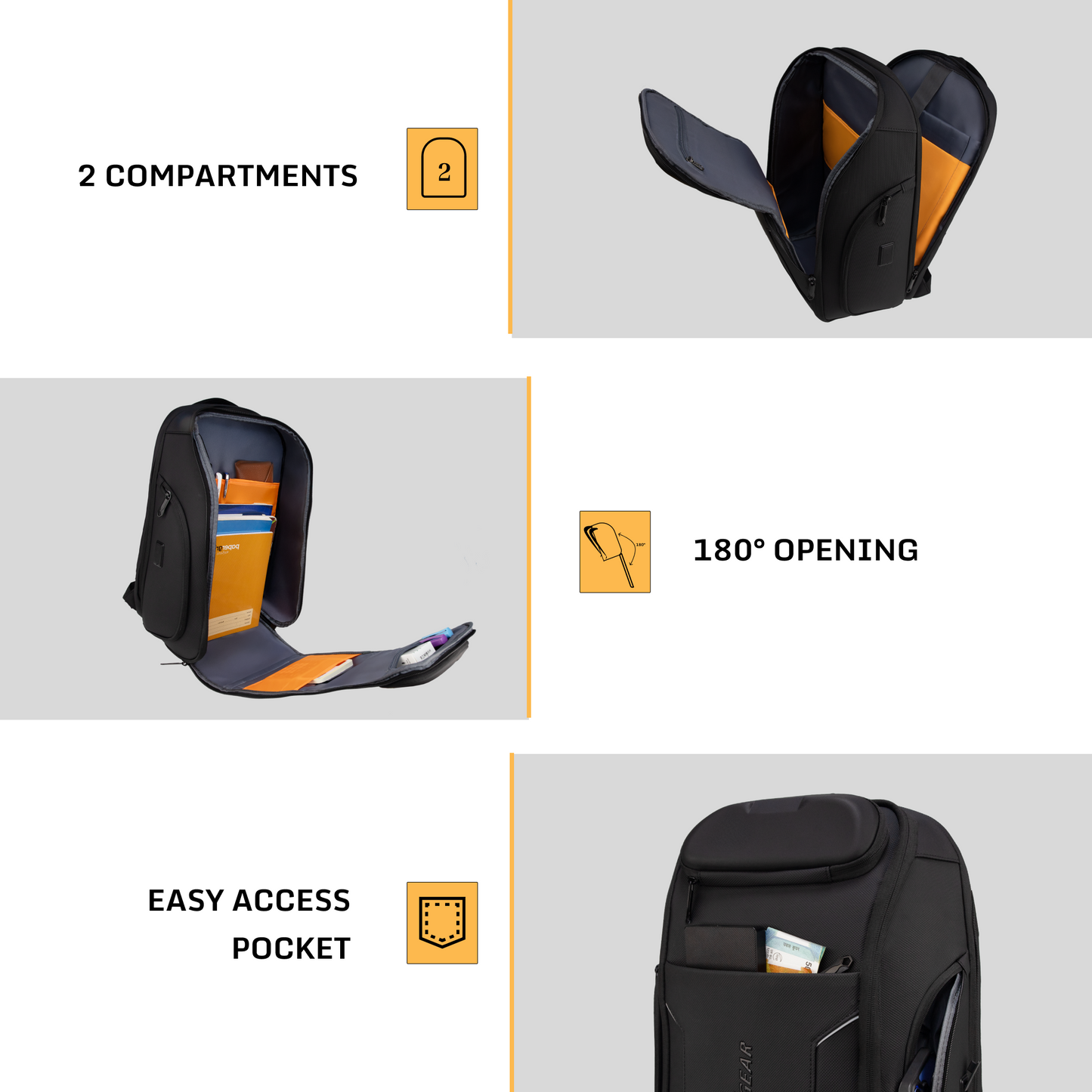 Hex 30L Black Laptop Backpack