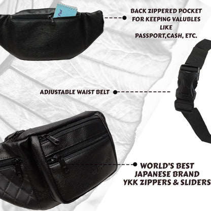 Czar Black Waist Bag