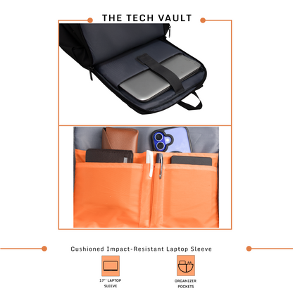 Alpha 25L Black Laptop Backpack