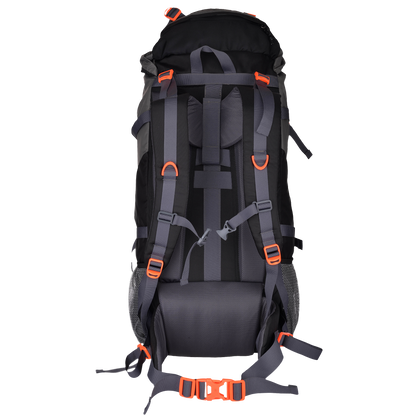 Hunter 75L Black Grey Diamond Rucksack with Raincover
