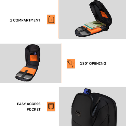 Phantom 26L Black Laptop Backpack