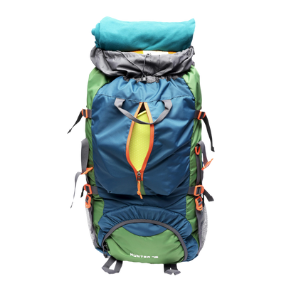 Hunter 75L Blue Green Rucksack with Raincover