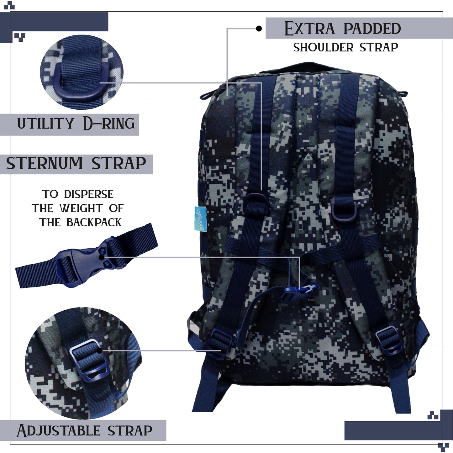Tricoder 32L Marpat Navy Digital Camo Backpack