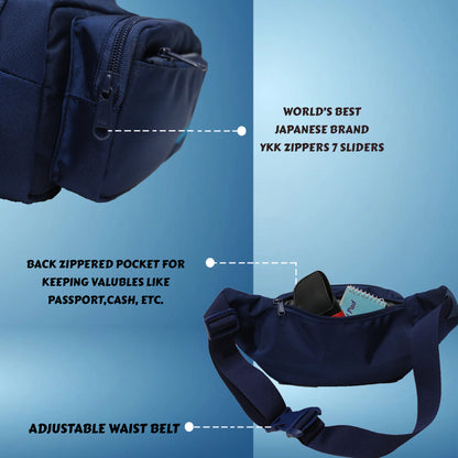 Miles Guc Navy Blue Waist Bag