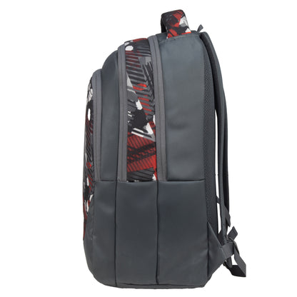 Panya 21L Grey Geometric Black Red Backpack