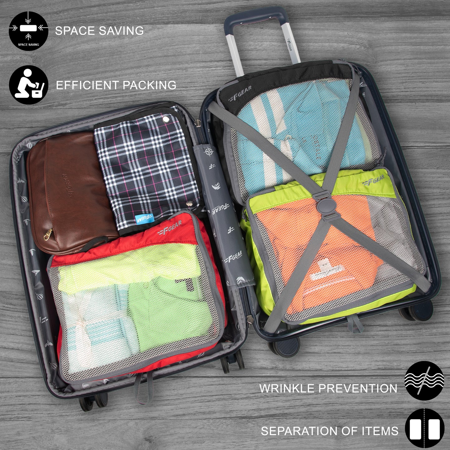 Organizy Medium Green Travel Packing Cube