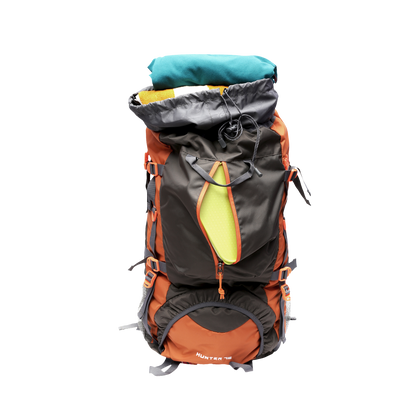 Hunter 75L Grey Orange Rucksack with Raincover